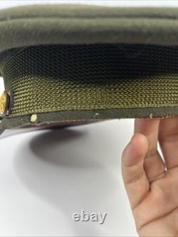 WW2 Army Air Corp Officers Crusher Visor Hat Cap Size 6-7/8 withbadge (1942)