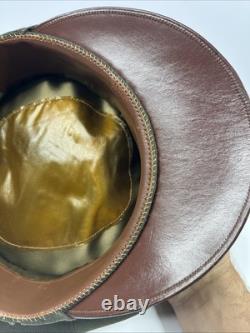 WW2 Army Air Corp Officers Crusher Visor Hat Cap Size 6-7/8 withbadge (1942)