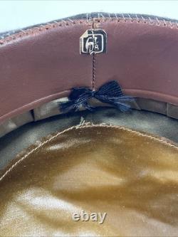 WW2 Army Air Corp Officers Crusher Visor Hat Cap Size 6-7/8 withbadge (1942)