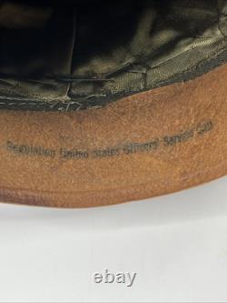 WW2 Army Air Corp Officers Crusher Visor Hat Cap Size 6-7/8 withbadge (1942)