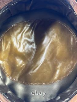 WW2 Army Air Corp Officers Crusher Visor Hat Cap Size 6-7/8 withbadge (1942)