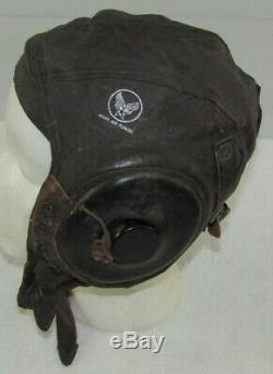 WW2 Army Air Corp Type A-11 Leather Flight Cap-Type A-9A High Altitude Gloves