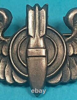 WW2, Army Air Corps Bombardier Wing, Orber Mfg, 3 Pinack, Excellent Cond, #2