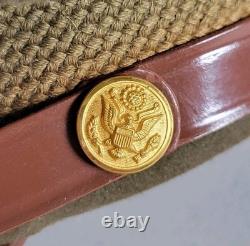 WW2 Army Air Corps Officers Crusher Visor Cap Badge NAMED DATED 1945 Captain