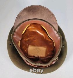 WW2 Army Air Corps Officers Crusher Visor Cap Badge NAMED DATED 1945 Captain