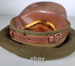 WW2 Army Air Corps Officers Crusher Visor Cap Badge NAMED DATED 1945 Captain