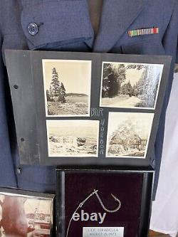 WW2 Army Air Corps Photographer Lot, Plane Crash Photos 164, Maine, Uniforms