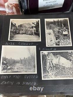 WW2 Army Air Corps Photographer Lot, Plane Crash Photos 164, Maine, Uniforms