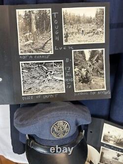 WW2 Army Air Corps Photographer Lot, Plane Crash Photos 164, Maine, Uniforms