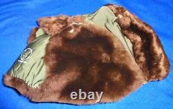 WW2 Army Air Corps Type B 9 Fur Flight Hat Large AAC AAF B-9 WWII