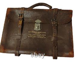 WW2 Army Air Force A-4 Pilot Leather Pouch Case, Navigation, Dead Reckoning