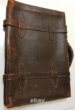 WW2 Army Air Force A-4 Pilot Leather Pouch Case, Navigation, Dead Reckoning