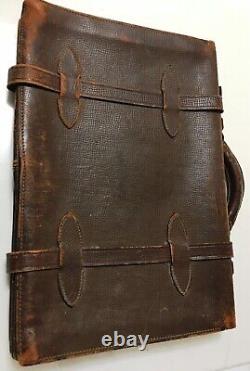 WW2 Army Air Force A-4 Pilot Leather Pouch Case, Navigation, Dead Reckoning