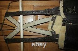 WW2 Army Air Force Extreme Cold Weather Leather Pants Suspenders Size 38 AN-T-35