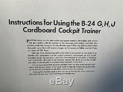 WW2 B-24 J Liberator Cardboard Cockpit Trainer Army Air Forces Training AIDS