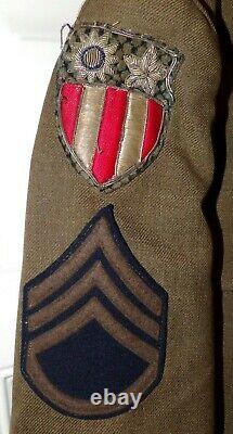 WW2 CBI US ARMY AIR CORP Coat Pants Cap Uniform Theater Made Photo VICTOR DAVID