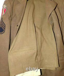 WW2 CBI US ARMY AIR CORP Coat Pants Cap Uniform Theater Made Photo VICTOR DAVID