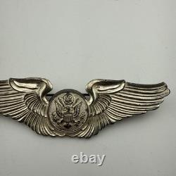 WW2/II US Army Air Corps Air Crew Member full-size wings pin sterling 20.2 Grams