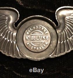 WW2 Original US Army Air Corp Observer Wing Hall Marked KG Luke, Sterling