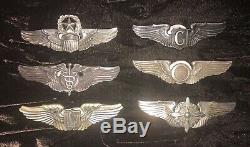 WW2 Original US Army Air Corp Observer Wing Hall Marked LGB, Sterling
