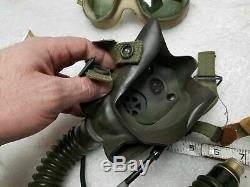 WW2 Pilots Helmet Goggles Oxygen Mask Demand A-14 Vintage Air Force Army Flying