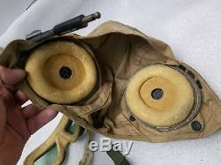 WW2 Pilots Helmet Goggles Oxygen Mask Demand A-14 Vintage Air Force Army Flying