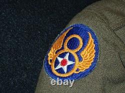 WW2 USAAF 8th Army Air Force Aerial Gunner Ike Jacket Wings Ribbons Crests Nice+