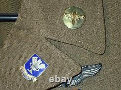 WW2 USAAF 8th Army Air Force Aerial Gunner Ike Jacket Wings Ribbons Crests Nice+