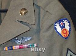 WW2 USAAF 9th Army Air Force Aerial Gunner Sergeant Ike Jacket Wings & Ribbons