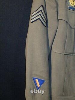 WW2 USAAF 9th Army Air Force Aerial Gunner Sergeant Ike Jacket Wings & Ribbons