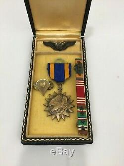 WW2 USAAF Air Medal, Gunner Wings, Ribbon Bar, Army Specialist Presentation Box