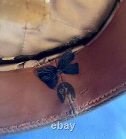 WW2 USAAF Army Air Corp Officers Chocolate OD Crusher Visor Hat Cap Sz 7-1/8