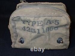 WW2 USAAF Army Air Force TYPE A-5 Flare Pouch M8 Bomber Crew'TALON' Zipper Orig