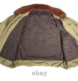 WW2 USAAF B-15 Jacket US Army Air Force Bomber Jacket Coat Alpaca Military Small