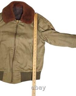 WW2 USAAF B-15 Jacket US Army Air Force Bomber Jacket Coat Alpaca Military Small