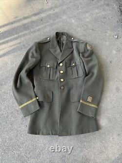 WW2 US 15th Army Air Corps Officers OD Uniform Named Italian Bullion Patch P659