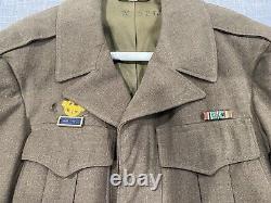 WW2 US 15th Army Air Force Sergeant Rank Ike Jacket Dated 1944 Laundry Number