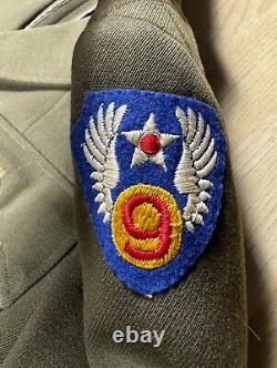 WW2 US 9th Army Air Corps Air Force Officer's Chocolate Brown Jacket Uniform