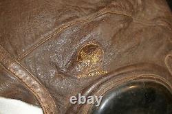 WW2 US AAF Army Air Forces Type A-11 Leather LARGE Flight Helmet War-Time Orig