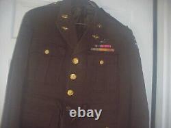 WW2 US ARMY AIR CORPS 5th AIR FORCE. 1ST UNIFORM WITH STERLING NAVIGATOR WING