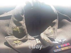 WW2 US ARMY AIR CORPS 5th AIR FORCE. 1ST UNIFORM WITH STERLING NAVIGATOR WING