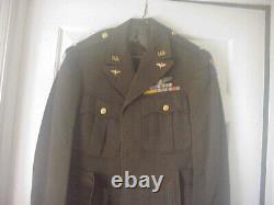 WW2 US ARMY AIR CORPS 9h AIR FORCE. 1ST LT. UNIFORM WITH STERLING WING