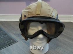 WW2 US ARMY AIR CORPS M3 FLAK HELMET With AN-H-15 helmet, Goggles, B17 B24 B25