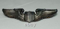 WW2 US ARMY AIR CORPS Sterling Silver Pilot WINGS 3 FOX