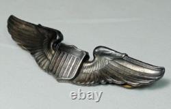 WW2 US ARMY AIR CORPS Sterling Silver Pilot WINGS 3 FOX