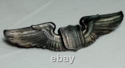 WW2 US ARMY AIR CORPS Sterling Silver Pilot WINGS 3 FOX