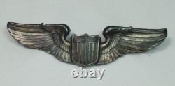WW2 US ARMY AIR CORPS Sterling Silver Pilot WINGS 3 FOX