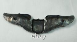 WW2 US ARMY AIR CORPS Sterling Silver Pilot WINGS 3 FOX