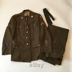 WW2 US Army 8th Air Corp Dress Uniform Set Named