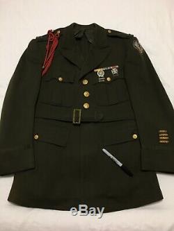 WW2 US Army 9th Air Force USAAF Officers Uniform Jacket Medals Fourragere 38s